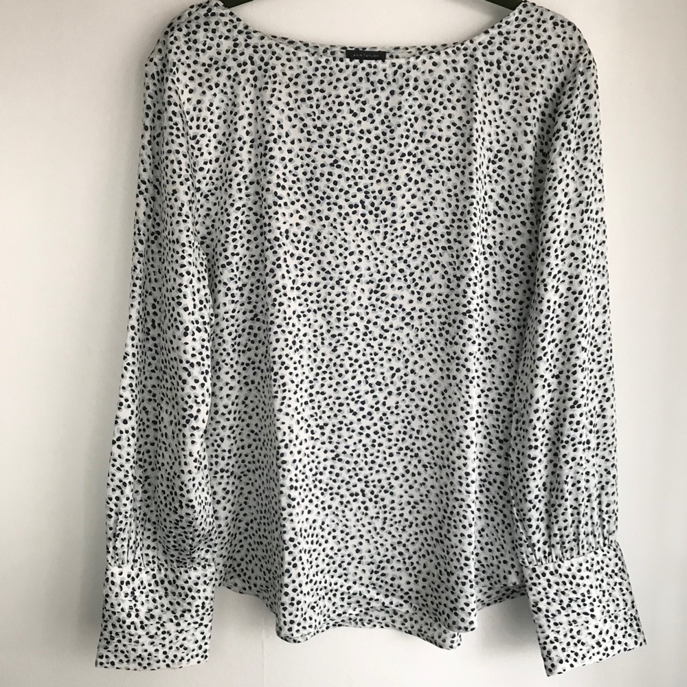 Ann Taylor long sleeve boatneck blouse